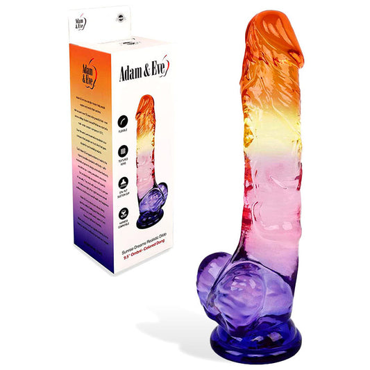 Adam & Eve Sunrise Dreams 9.5" Ombre Coloured Dong Dildo