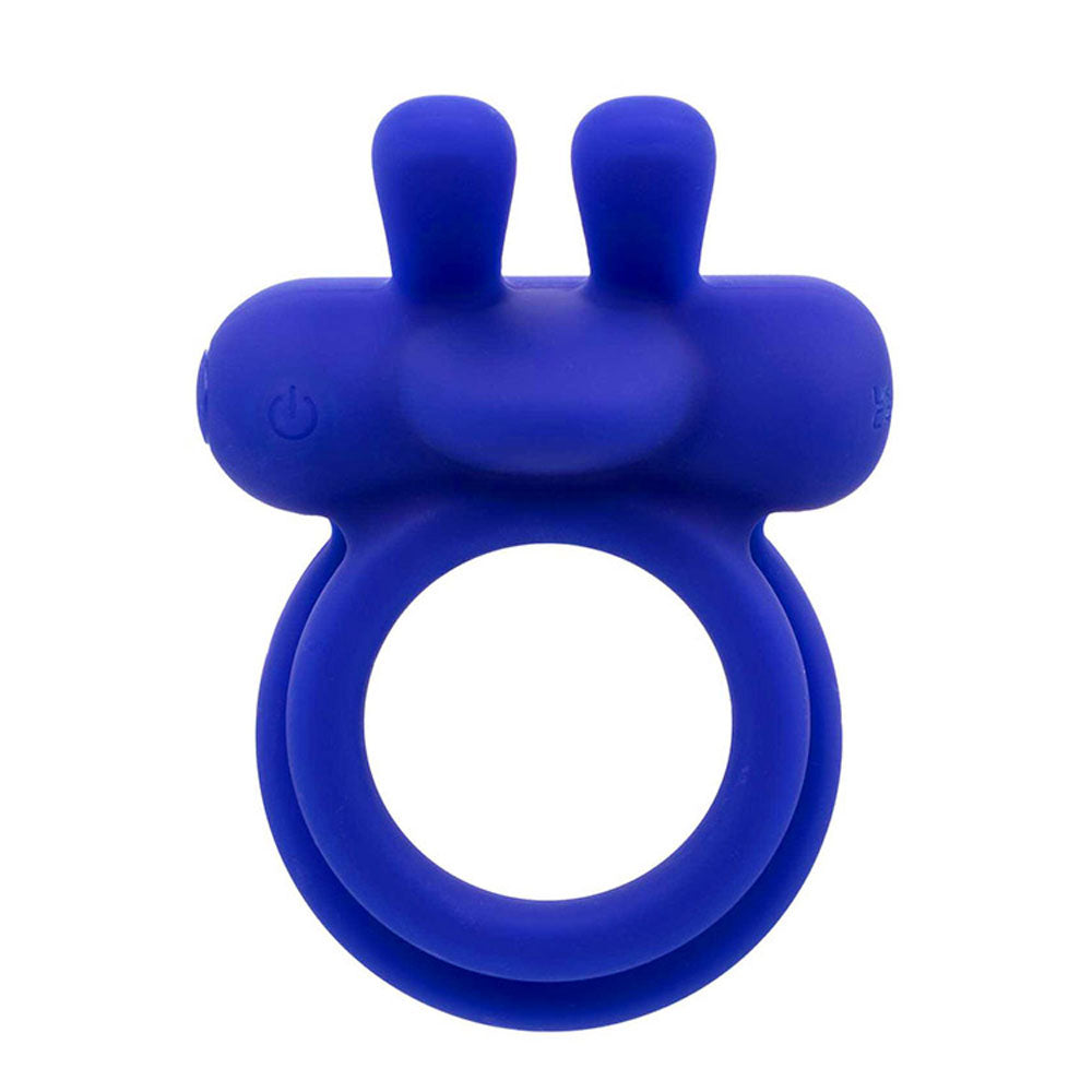 Adam & Eve Rockin Rabbit 2.0 - Blue Vibrating Cock Ring with Wireless Remote