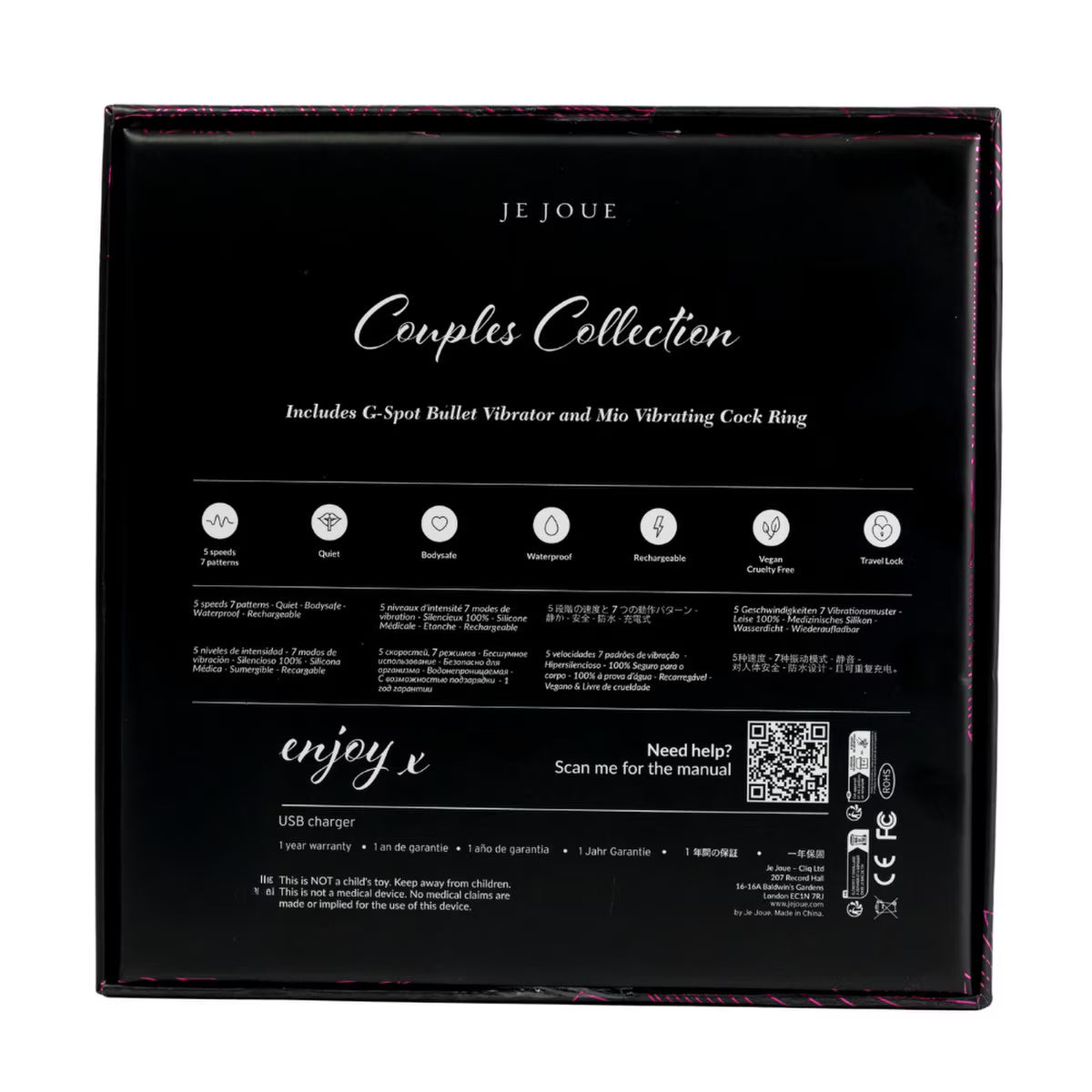 Je Joue Couples Kit V2 - G-Spot Bullet Vibrator and Mio Vibrating Cock Ring