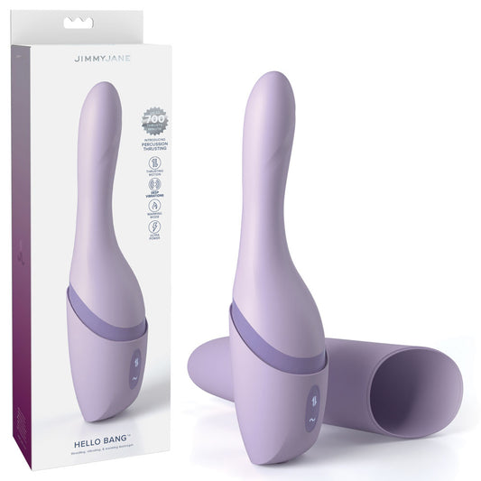 JimmyJane Hello Bang - Purple 27cm Warming & Thrusting Vibrator