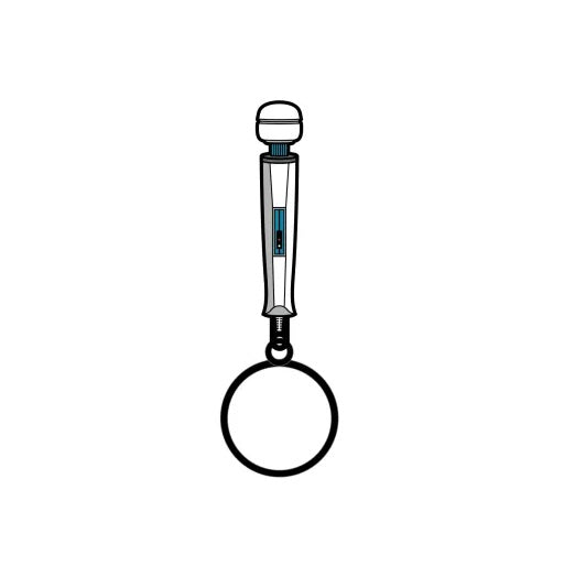 Wood Rocket Wand Keychain