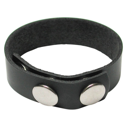Stockroom | KinkLab 3 Snap Black Leather Adjustable Cock Ring
