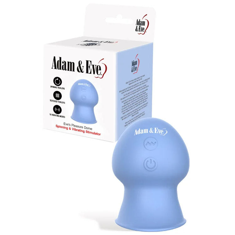 Adam & Eve EVES PLEASURE DOME Spinning & Vibrating Stimulator - Blue
