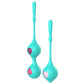 Adam & Eve EVES KEGEL HEARTS - Teal Weighted Kegel Balls - Set of 2