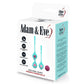 Adam & Eve EVES KEGEL HEARTS - Teal Weighted Kegel Balls - Set of 2