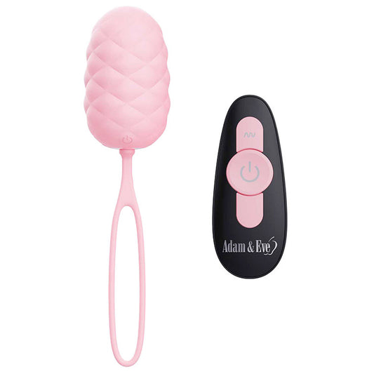 Adam & Eve Pillow Talk Egg Pink Vibrating Egg with Wireless Remote Control