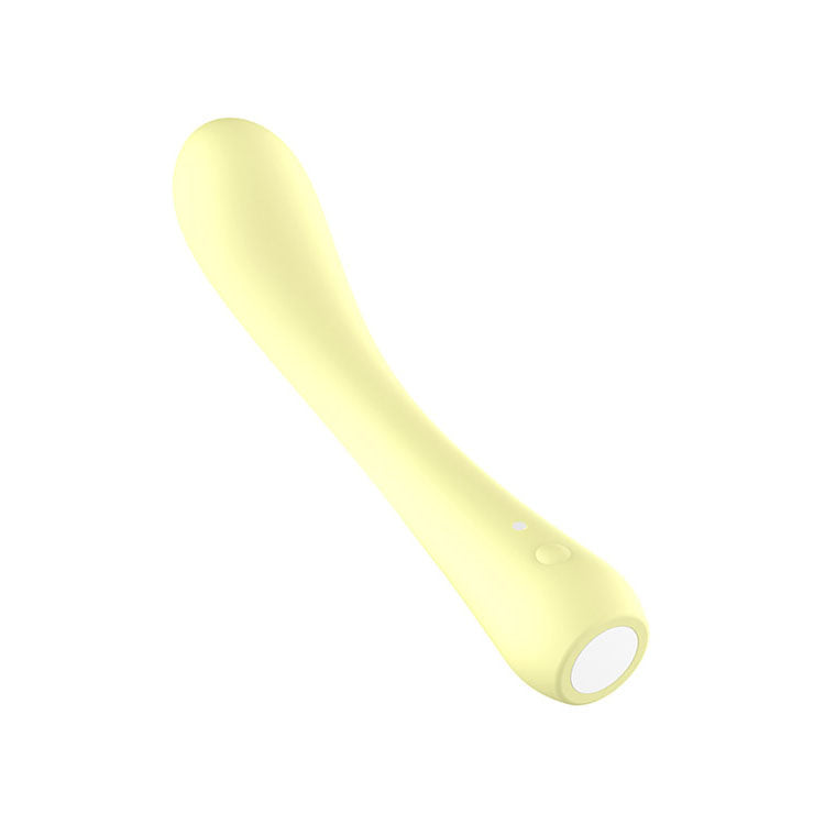 Adam & Eve GROOVY GLOW-UPS Bendie - Yellow Flexible G-Spot Vibrator with LED Base