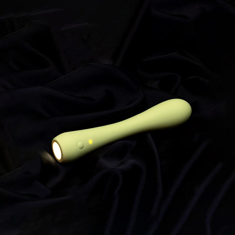 Adam & Eve GROOVY GLOW-UPS Bendie - Yellow Flexible G-Spot Vibrator with LED Base