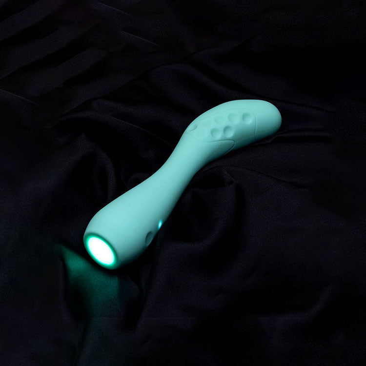 Adam & Eve GROOVY GLOW-UPS Flexie - Blue Flexible G-Spot Vibrator with LED Base