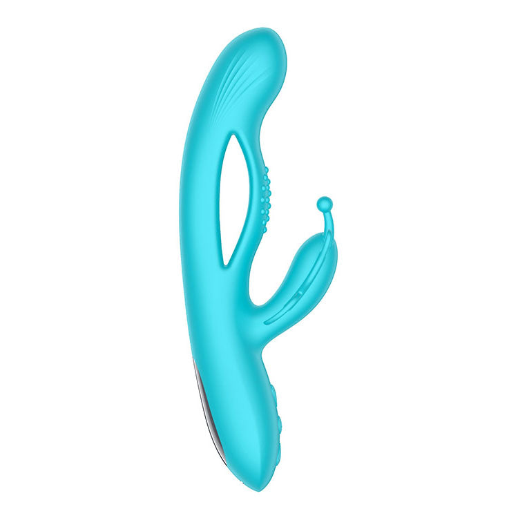 Adam & Eve BUTTERFLY EMBRACE Rabbit Vibrator - Blue