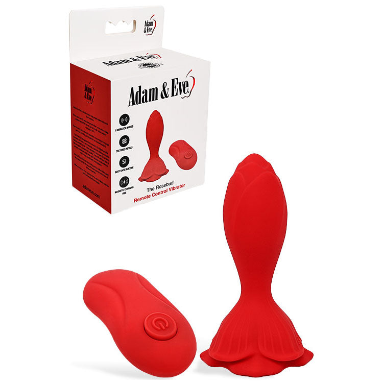 Adam & Eve THE ROSEBUD Vibrating Butt Plug with Remote
