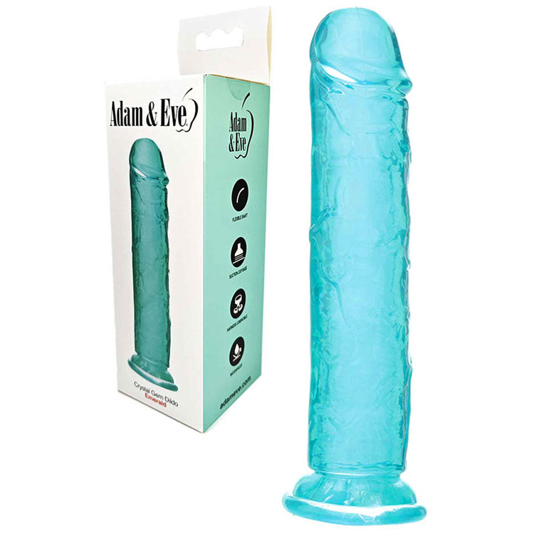 Adam & Eve CRYSTAL GEM Dildo - Emerald Dildo