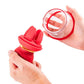 Adam & Eve SQUEEZE-N-PLEASE Vaginal Pump with Massaging Tongue and Fingers - Red