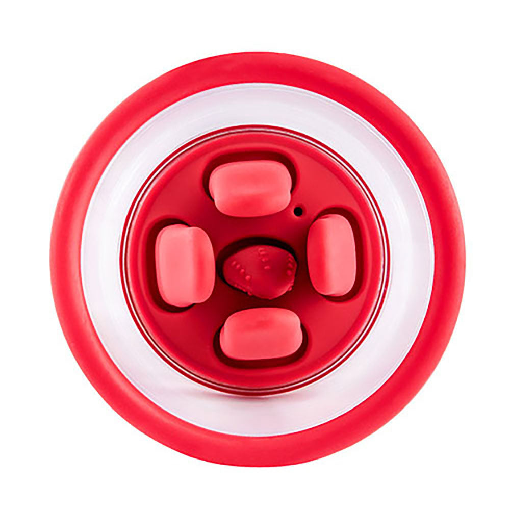 Adam & Eve SQUEEZE-N-PLEASE Vaginal Pump with Massaging Tongue and Fingers - Red