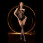 Lapdance Halter Suspender Hose Bodystocking Black Size OS