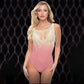 Lapdance Rosy Sunset Bodysuit Cream/Rose Size OS