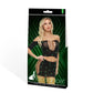 Lapdance Diamond Crop Top & Skirt Set Black with Glow In Dark Pattern - Size OS