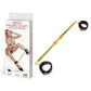 Lux Fetish Solid Gold Expandable Spreader Bar Set With Detachable Leatherette Cuffs