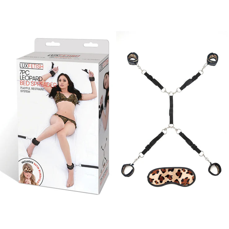 Lux Fetish 7 PC Bed Spreader Leopard Print
