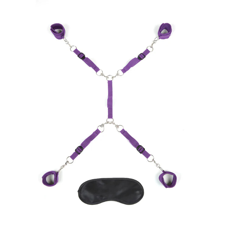 Lux Fetish 7 PC Bed Spreader Purple