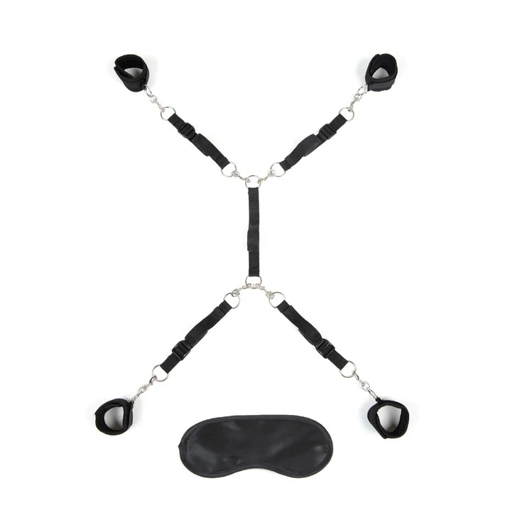 Lux Fetish 7 PC Bed Spreader Black