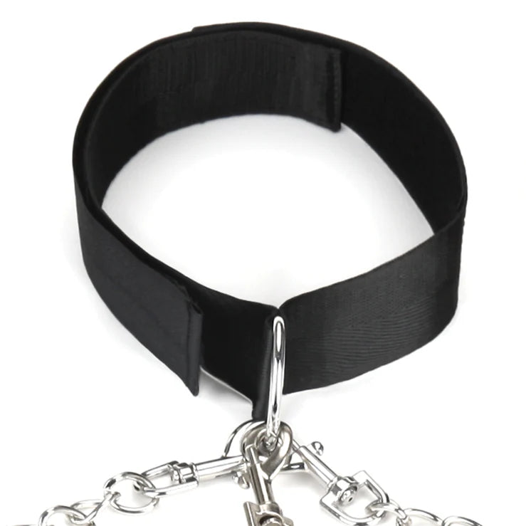 Lux Fetish Collar Cuffs & Leash Set