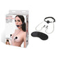 Lux Fetish Breathable Ball Gag With Nipple Chain + Blindfold
