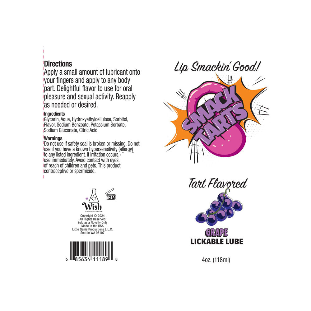 Little Genie | Smack Tarts - Sour Grape Flavoured Lubricant 120ml