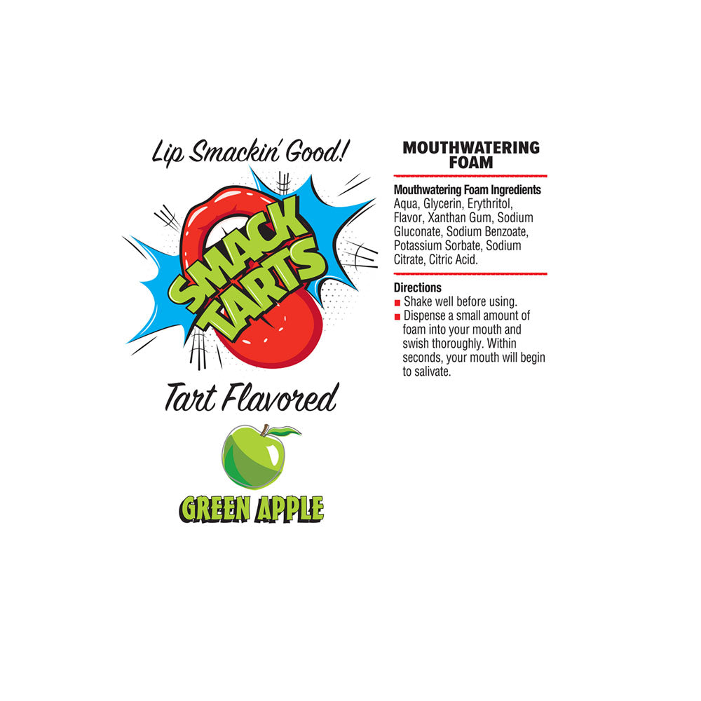 Smack Tarts Mouthwatering Foam - Sour Green Apple Oral Lubricant 80ml