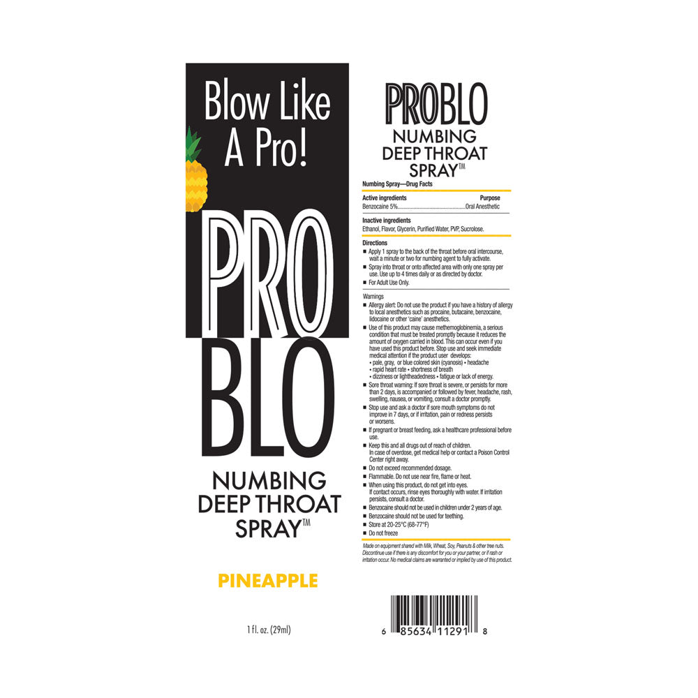 Little Genie | ProBlo Deep Throat Spray - Pineapple Deep Throat Spray 30ml