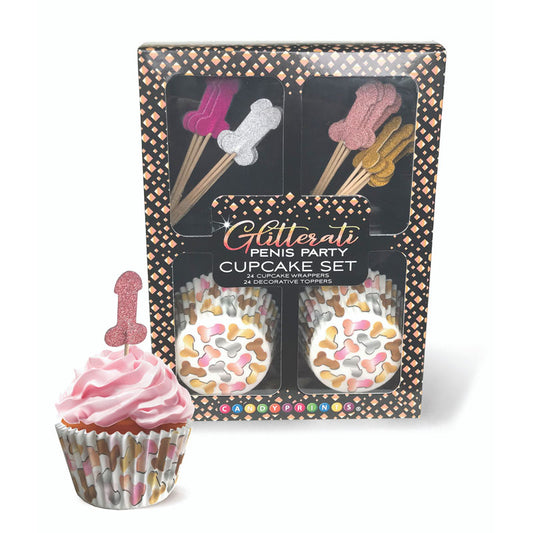 Little Genie | Glitterati - Penis Party Cupcake Set