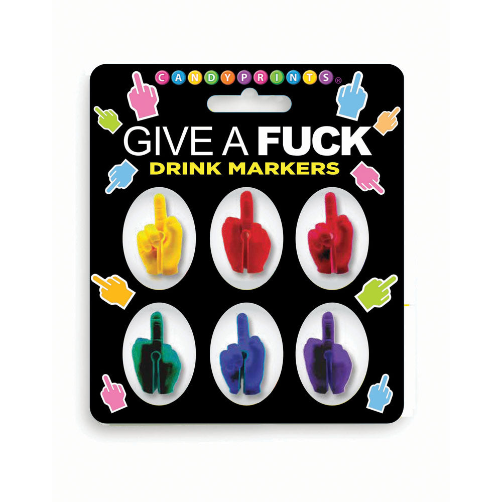 Little Genie | Give A Fuck Drink Markers - Set of 6