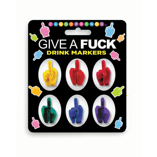 Little Genie | Give A Fuck Drink Markers - Set of 6