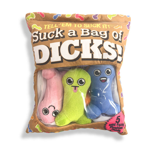 Little Genie | Suck A Bag Of Dicks Plushy Pillows - Set of 5
