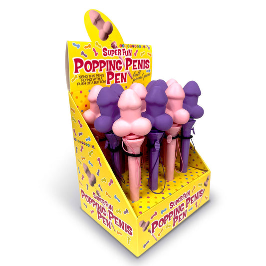 Little Genie | Super Fun Popping Penis Pens - Counter Display of 12