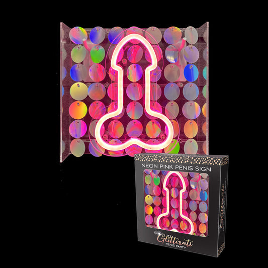 Little Genie | Glitterati Neon Pink Penis Sign