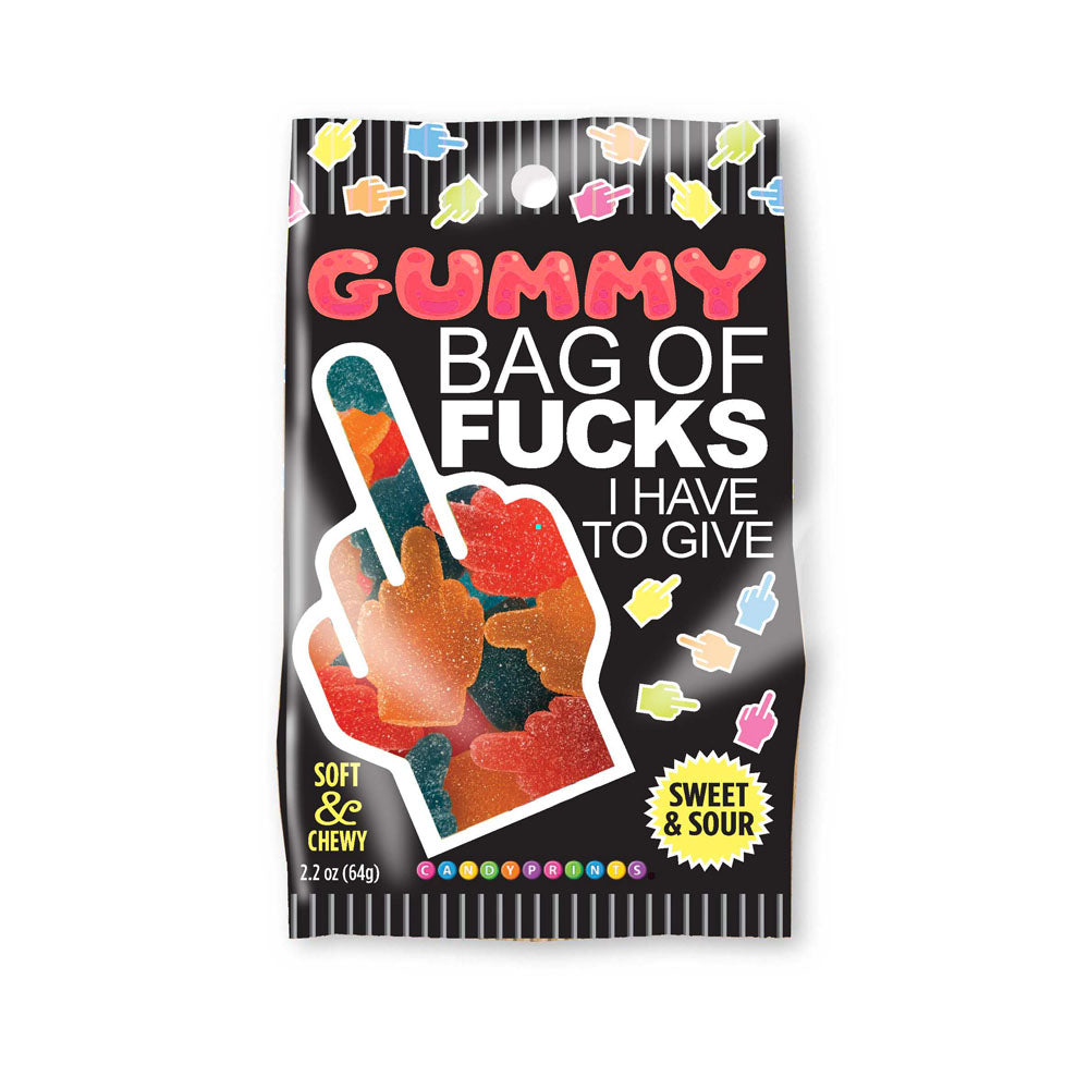 Little Genie | Gummy Bag Of Fucks I Have To Give - Soft & Chewy Sour Gummy Lollies 64g