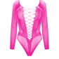 Love In Leather Rhinestone Bodysuit One Size - MULTIPLE COLOURS