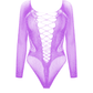 Love In Leather Rhinestone Bodysuit One Size - MULTIPLE COLOURS