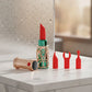 BMS Ruby Kiss 4 in 1 Lipstick Vibrator - Green and Rose Gold