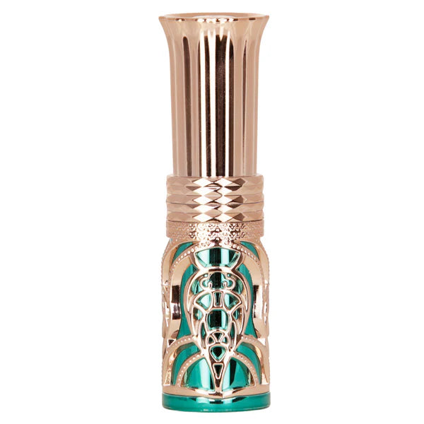 BMS Ruby Kiss 4 in 1 Lipstick Vibrator - Green and Rose Gold