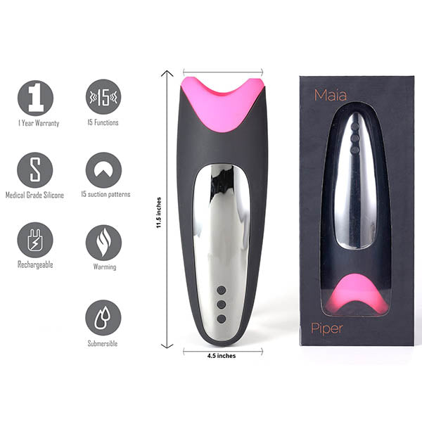 Maia Toys | Maia Piper - USB Rechargeable Heating & Vibrating Masturbator