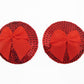 Love In Leather Round Sequin Nipple Pasties With Satin Bow - MULTIPLE COLOURS