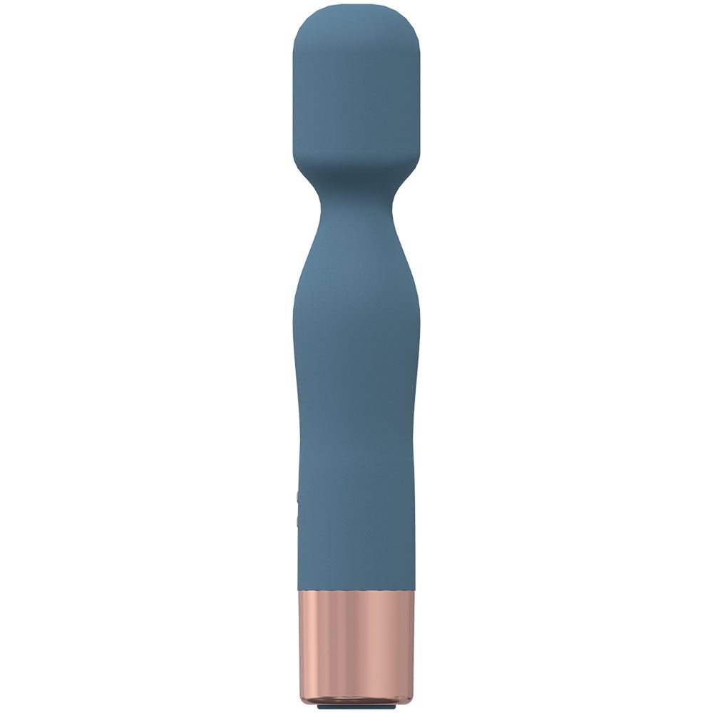 LOVELINE Glamour - Blue 14.4cm USB Rechargeable Massage Wand Vibrator