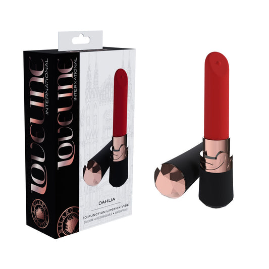 LOVELINE Dahlia - Black/Red 12.5cm  Lipstick Vibrator