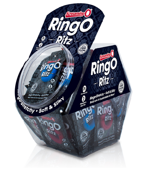 ScreamingO RingO Ritz Cock Ring in Candy Bowl - 36 Assorted Pieces