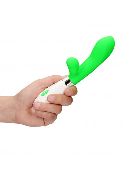 Shots Toys | Lumo Achilles Ultra Soft Silicone 10 Speeds Rabbit Vibrator Green