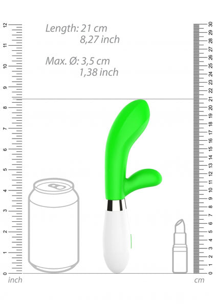Shots Toys | Lumo Achilles Ultra Soft Silicone 10 Speeds Rabbit Vibrator Green