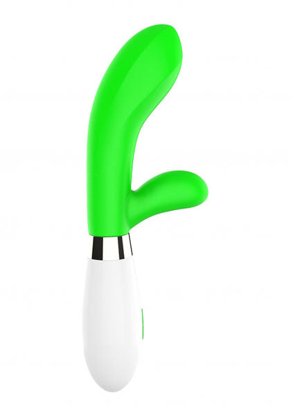 Shots Toys | Lumo Achilles Ultra Soft Silicone 10 Speeds Rabbit Vibrator Green
