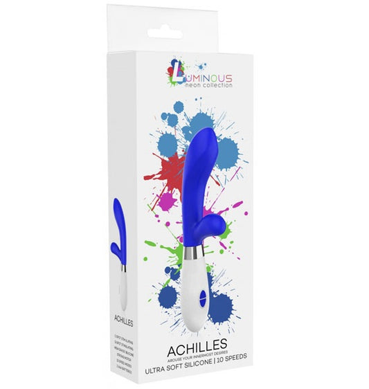 Shots Toys | Lumo Achilles Ultra Soft Silicone 10 Speeds Rabbit Vibrator Royal Blue